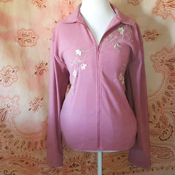 Teddi Jackets & Blazers - TEDDI Pink Embroidered Beaded Flowers Jacket